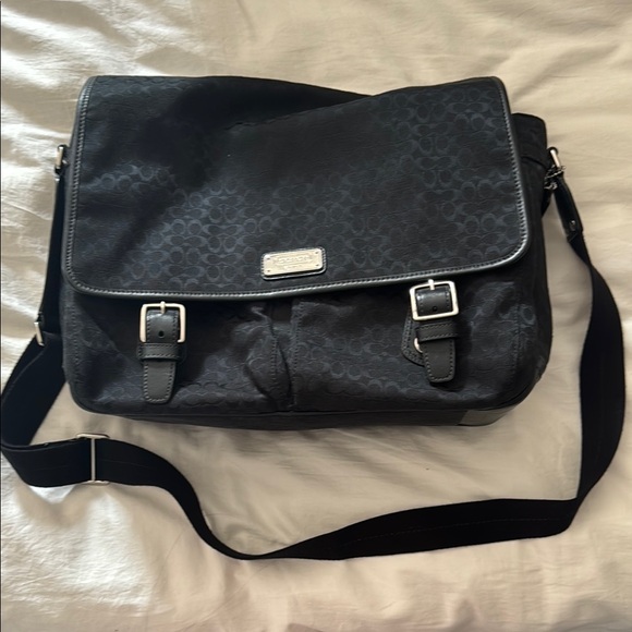 Coach Other - Coach‎ Black Messenger Bag with Textured Design